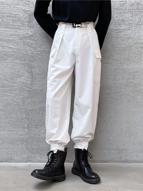 

Мужские брюки-карго Ins Sle Fce Lined для осени и зимы, повседневные брюки с манжетами, подходящие к ботинкам