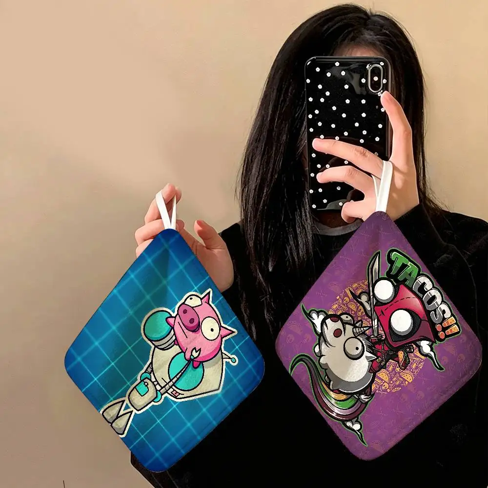 I-Invader Zim Polyester Cotton Hand Wiping Towel with Hanging Loop, Lightweight for Home and Commercial Use
