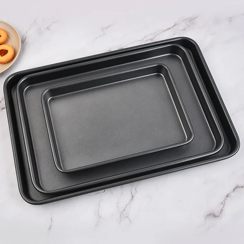 

Rectangular Nonstick Pan Stainless Steel Cookie Cooking Sheet Baking Tray Steamed Sausage Dishes Fruit Grill Fish Plate Bakeware