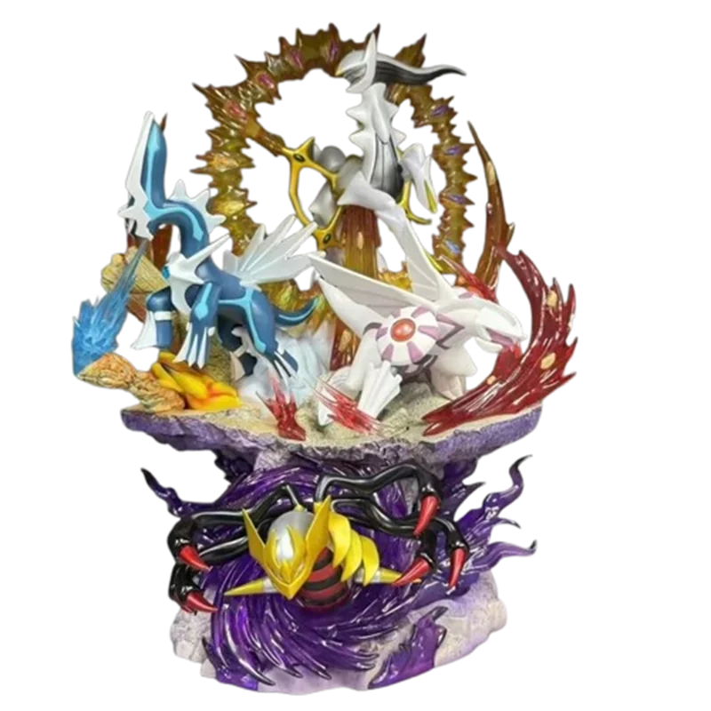 Image of Neue 37cm Arceus Dialga Anime-Figuren Vier Göttliche Bestien Figurine Palkia Giratina PVC-Statue Sammlermodell Spielzeug Geschenke
