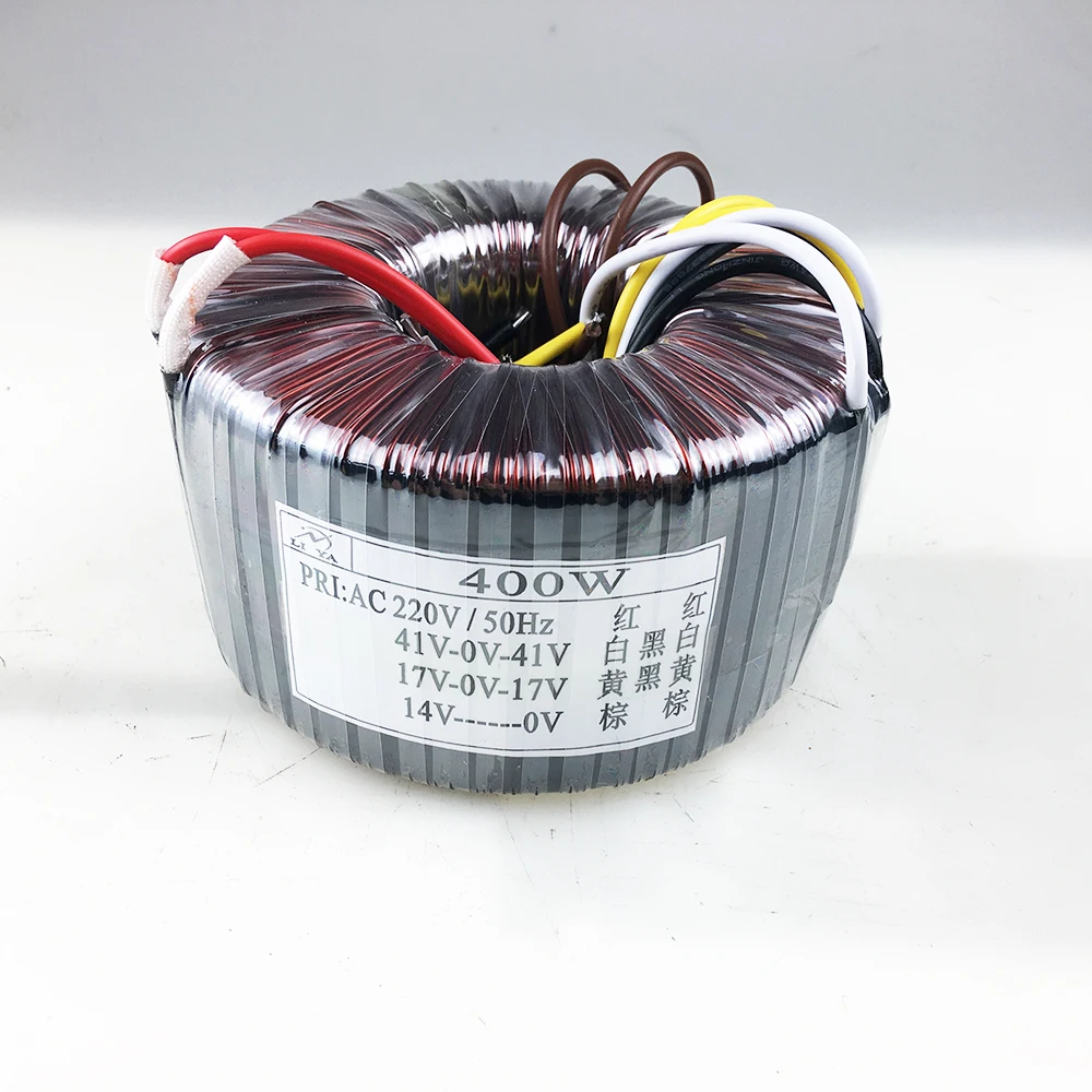 400W toroidal transformer 220V to dual 41 dual 17V single 14V single phase isolation   Pure copper power supply