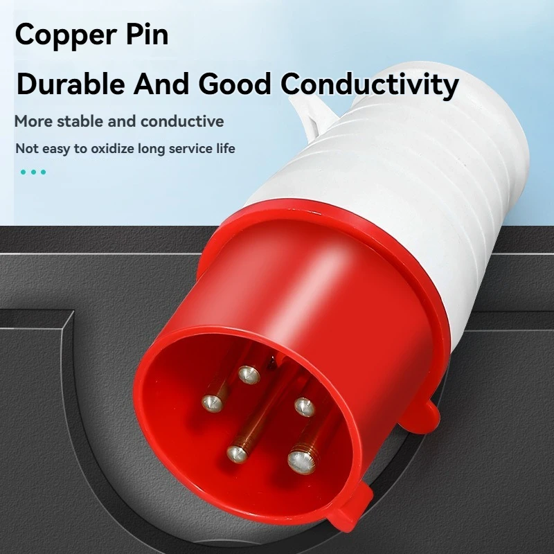 3PIN 4PIN 5PIN IP44 Industrial Waterproof Plug Socket Connector 16A 32A Electrical Connection Wall Mount Socket Reliable Tough
