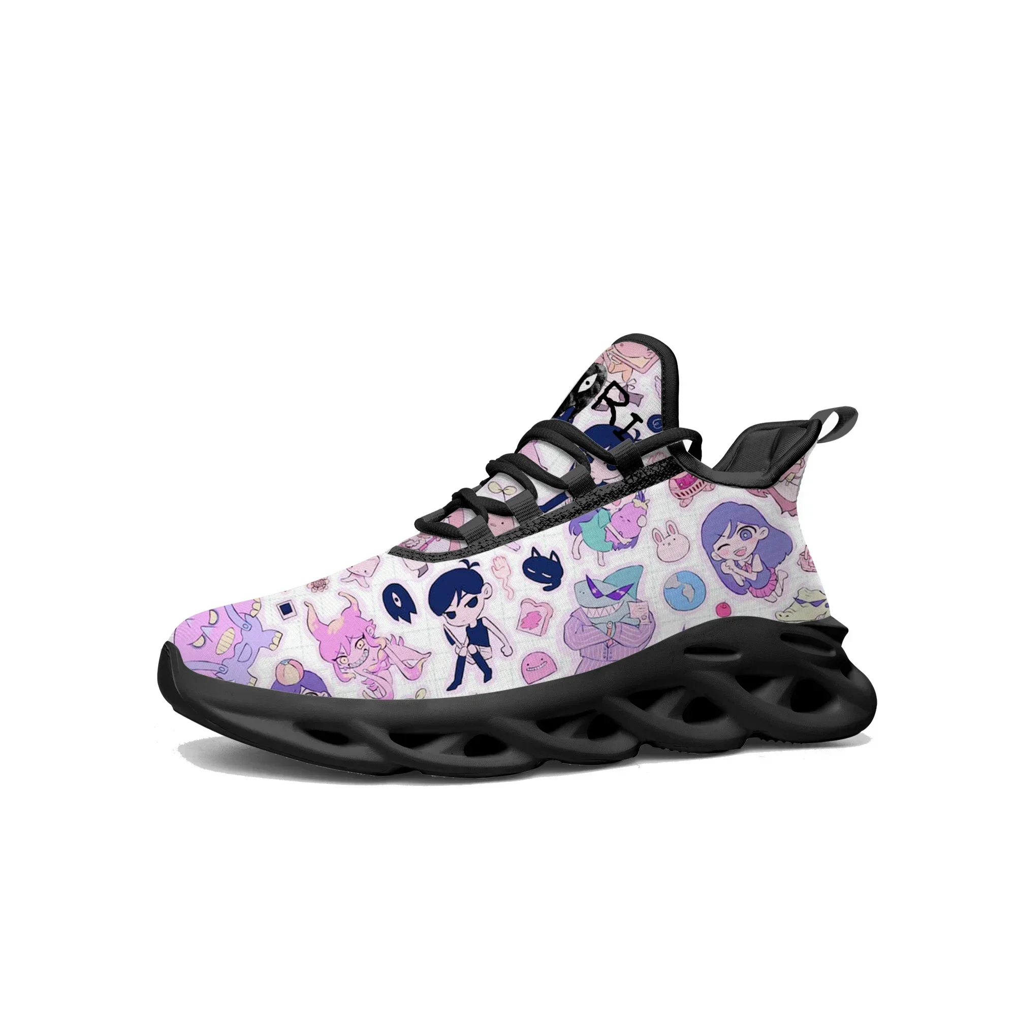 

Кроссовки Omori Flats: модные спортивные кроссовки для мужчин и женщин с мультяшным дизайном, на шнуровке, индивидуальный пошив