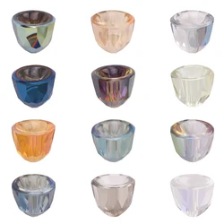 48Pcs 8mm Faceted Crystal Pendant Bell Shape Glass Loose Spacer Beads Crafts Meterial Jewelry Making Earing Supplier Accessories