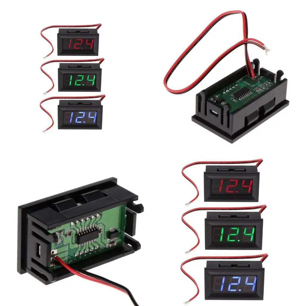 

Y1UD 0.56 Inch Mini LED Display Panel Voltage Meter DC 4.5V-30V Reverse Polarity for Protection for Motorcycles and for C