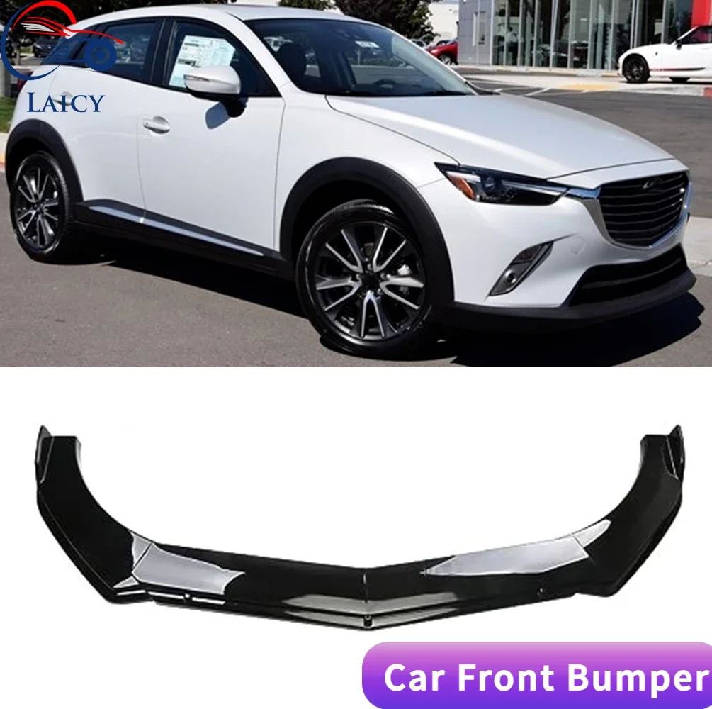 LAICY For Mazda CX-5 CX-3 CX-9 Car Front Bumper Chin Lip Spoilers Body Kits Splitter Skirt Diffuser Protection Guard Covers