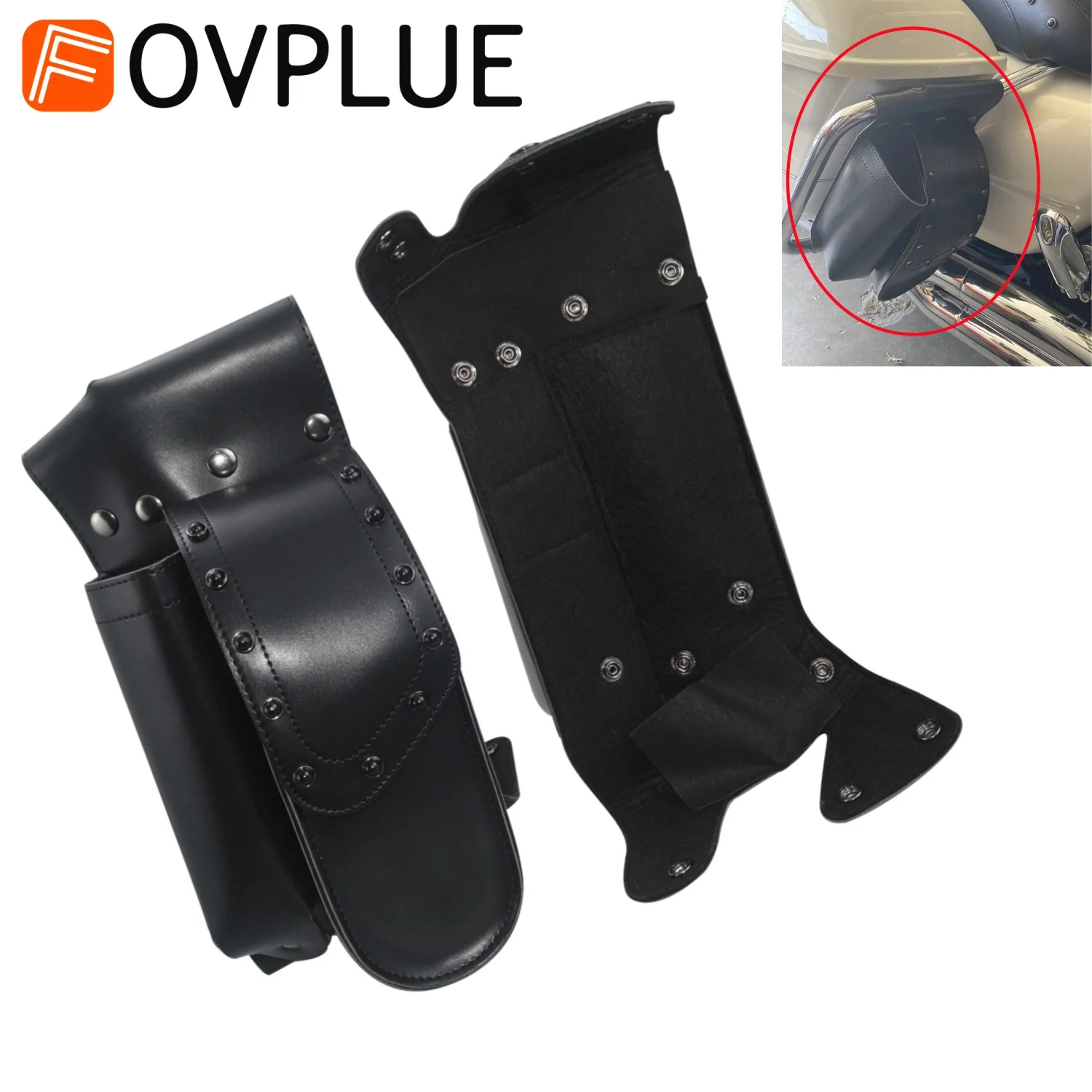 

Мотоциклетная седельная сумка из искусственной кожи, защитная сумка, держатель для бутылки с водой для Harley Touring Road King Electra Street Glide FLHR FLTR FLHT 1993-2025