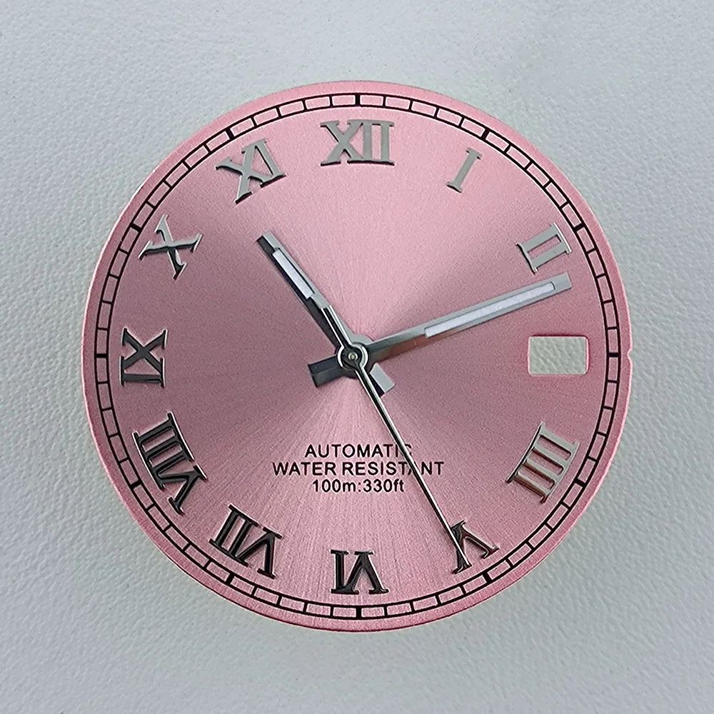 NH35 Dial Roma Watch Dial Custom logo Metal Numbers dial No Luminous dial Fit NH35 NH36 movement watch accessories