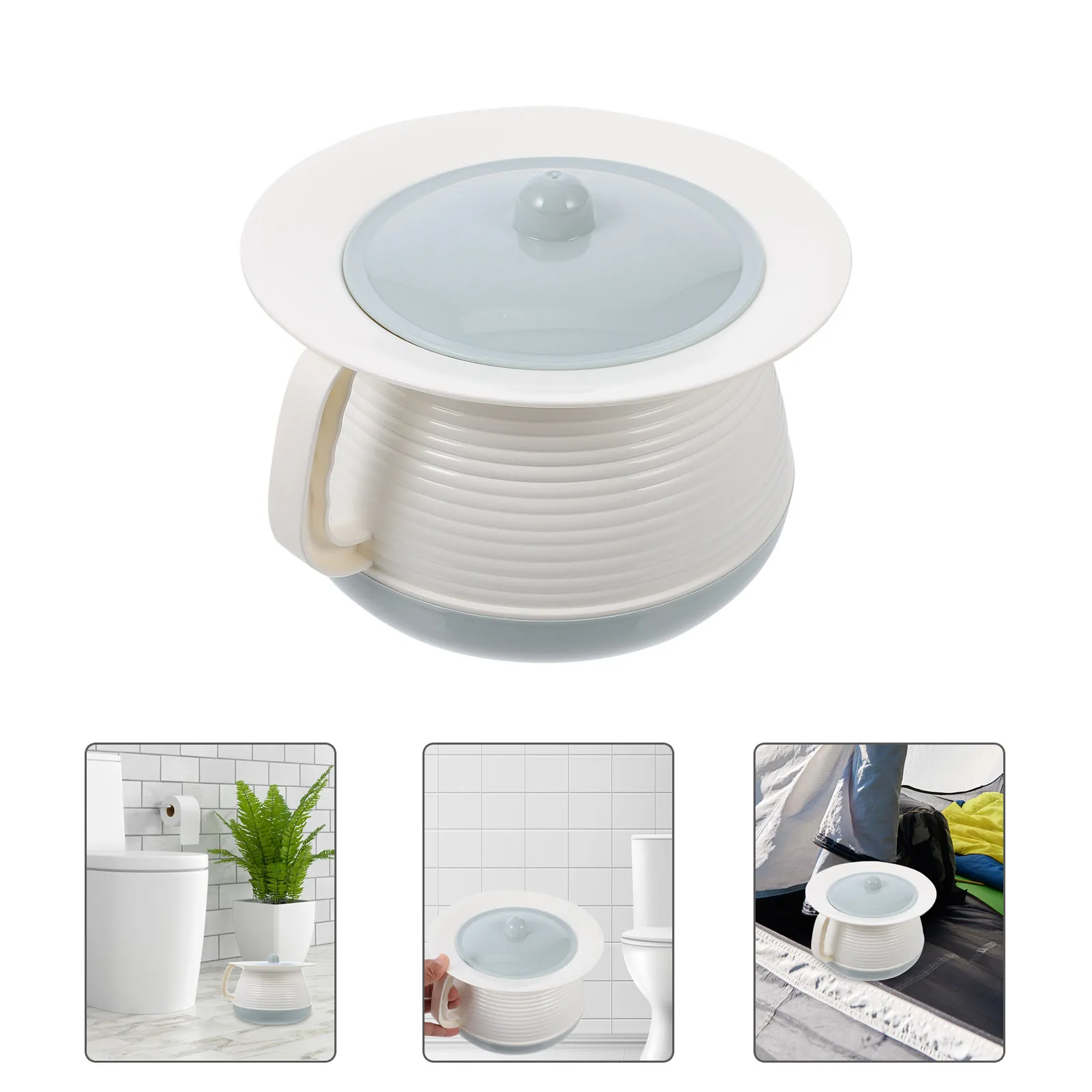 

1Pcs Extra Thick Chamber Pot with Cover Portable Lightweight Urine Bucket for Elderly Infants Home Nursing Use