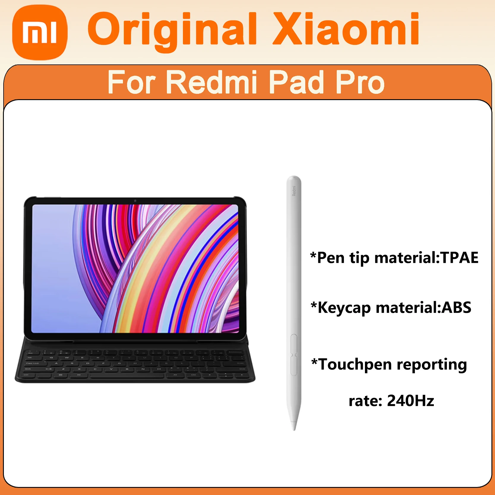

Оригинальный двусторонний защитный чехол в стиле клавиатуры Xiaomi Redmi Pad Pro и набор Touchpen в стиле Redmi