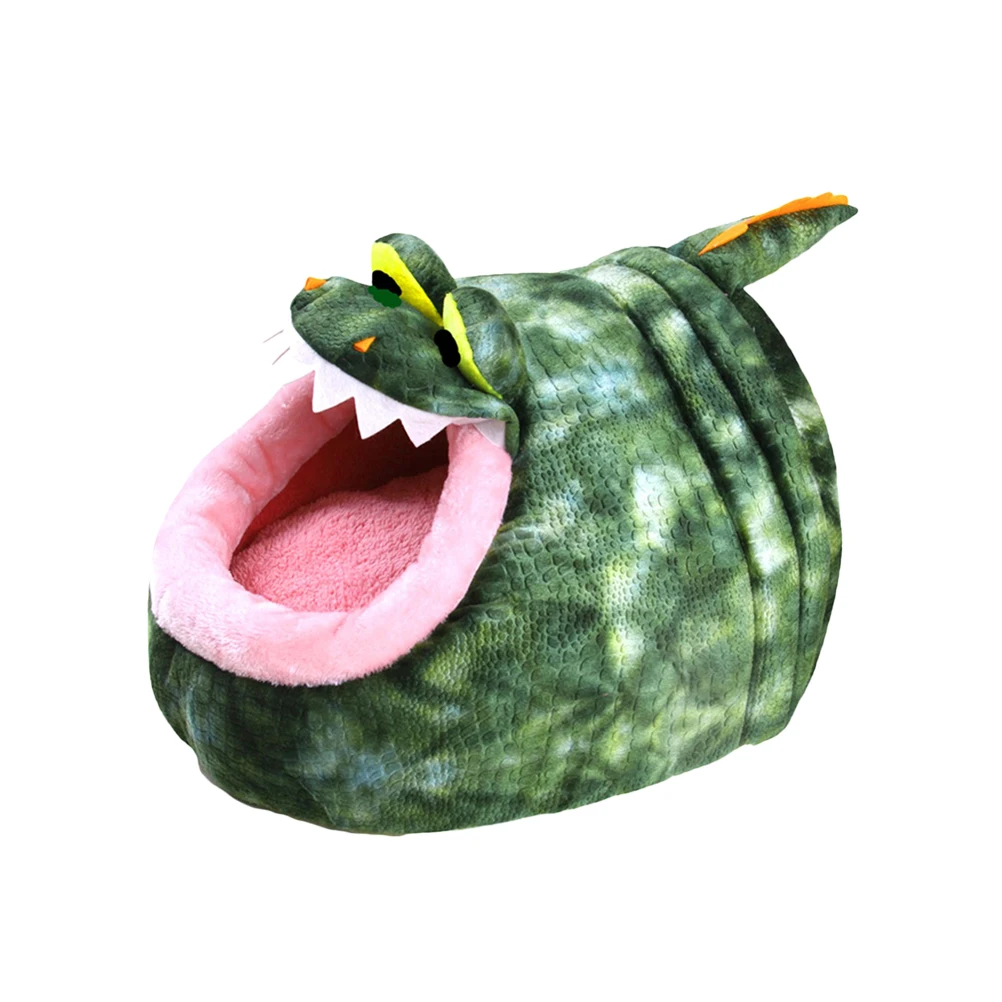 

Mini Cotton Nest Pet Warm House for Small Animal Bed Shelter Crocodile Shape Soft Material Perfect Size Couch Car