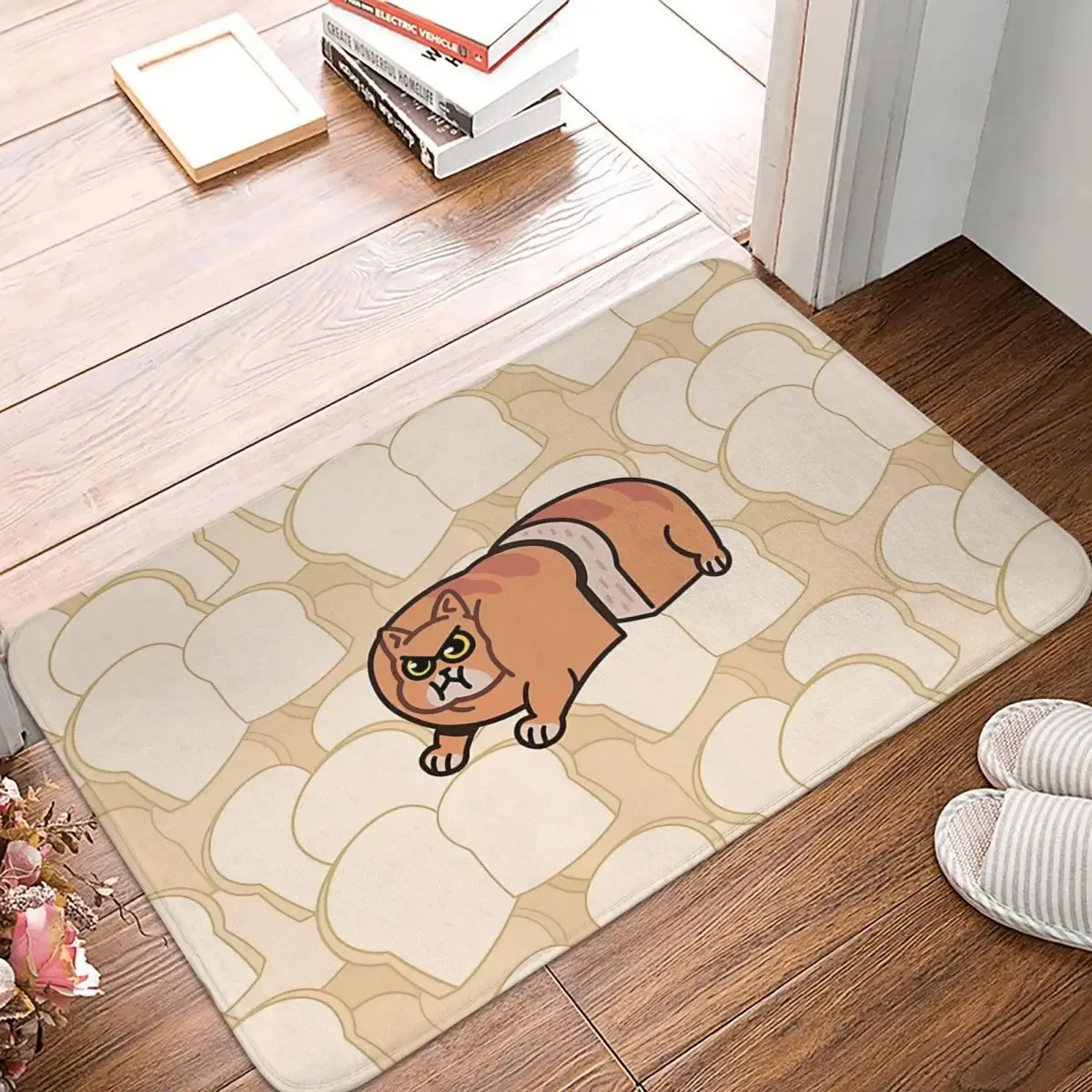 Meme Bedroom Mat Chubby Cat Loaf Rug Home Doormat Kitchen Carpet Decoration