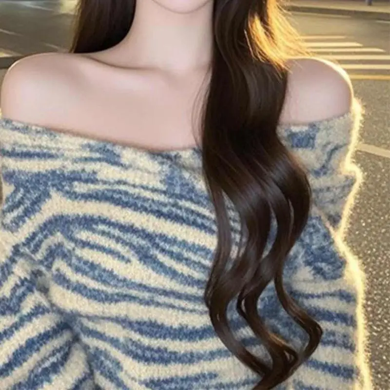 البلوزات لاعبا البلوفرات امرأة الخامس الرقبة عيد الميلاد سترة سيدة مطوي الكتف مطعم عشاء تاريخ ليلة الرومانسية أنيقة تناسب #4