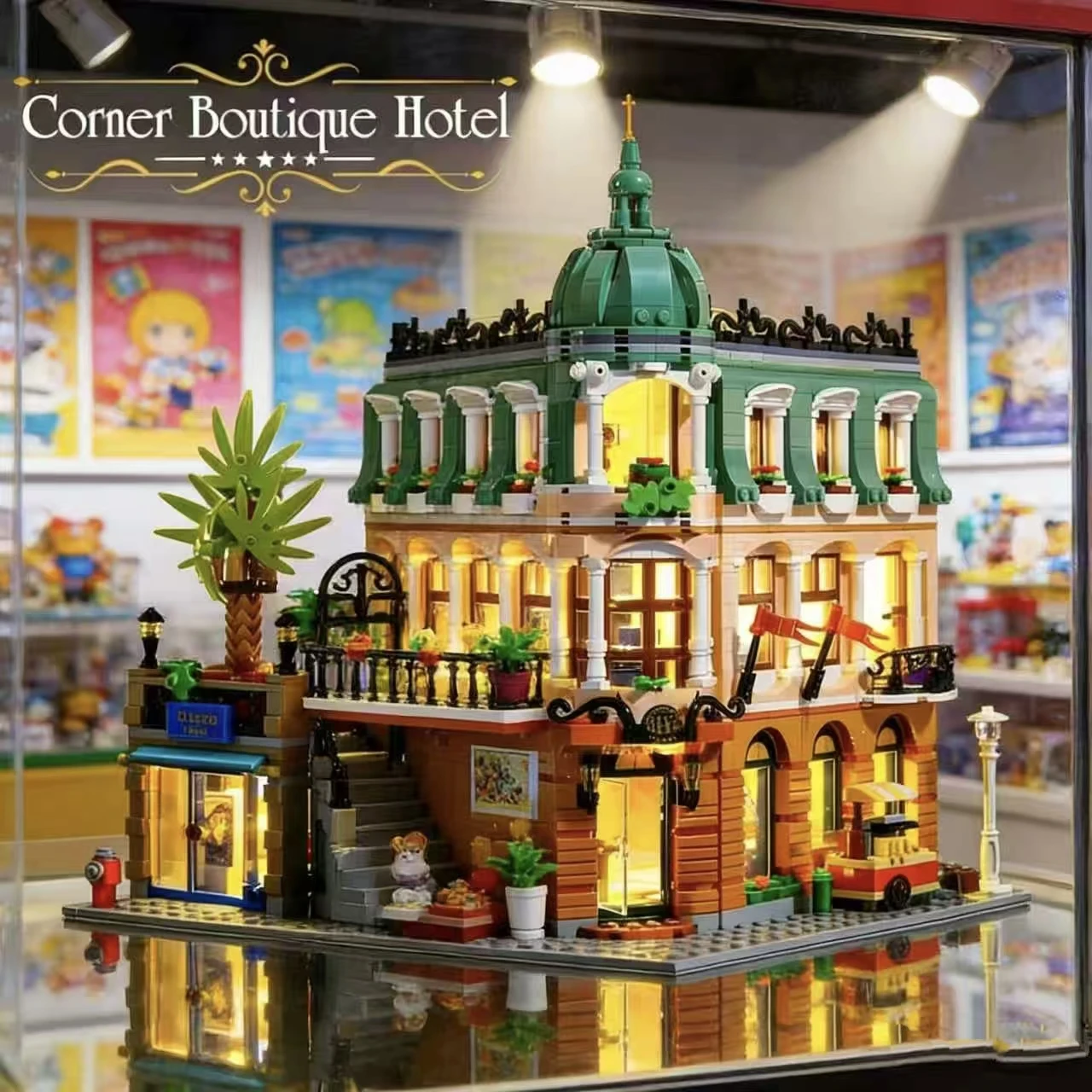 1339ピース シティストリートコーナービルディングモデル 組み立てブロックセット クリエイティブ建築模型 温かみのある環境レイアウト装飾 リビングルームDIYコレクション！