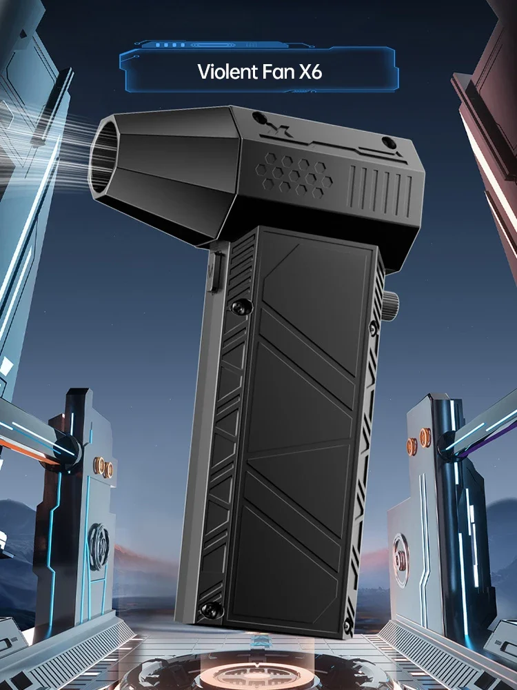 X6 Pro Turbo jet fan 400000 RPM brushless 8000mAh Powerful Snow Blower High-speed Dust Fan Mini Turbo Jet Fan Handheld fan