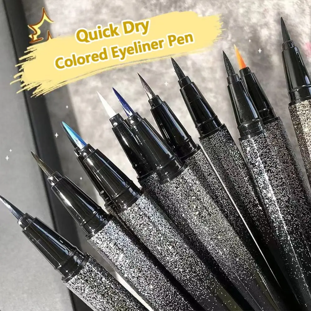 Crayon eye-liner liquide imperméable à l'eau et à séchage rapide, outil de maquillage pour les yeux, stylo eye-liner coloré, surbrillance, cosmétiques naturels