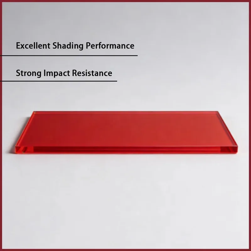 2-5mm Red Opaque Acrylic Sheet Square Board for Advertising Display Racks & Decorative Partitions