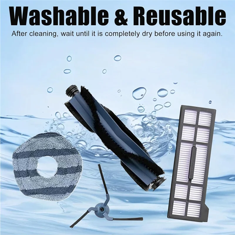 ABBK-Compatibel Voor Eufy X10 Pro Onmi Vervanging Belangrijkste Zijborstel HEPA Filter Mop Pads Stofzakken Onderdelen accessoires
