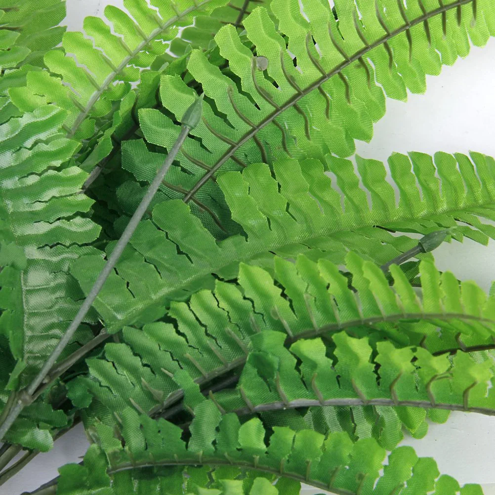 

Green Artificial Fern Plant 37Cm Plastic Leaves For Home Office Wedding Decoration Simulation Grass Landscaping Use