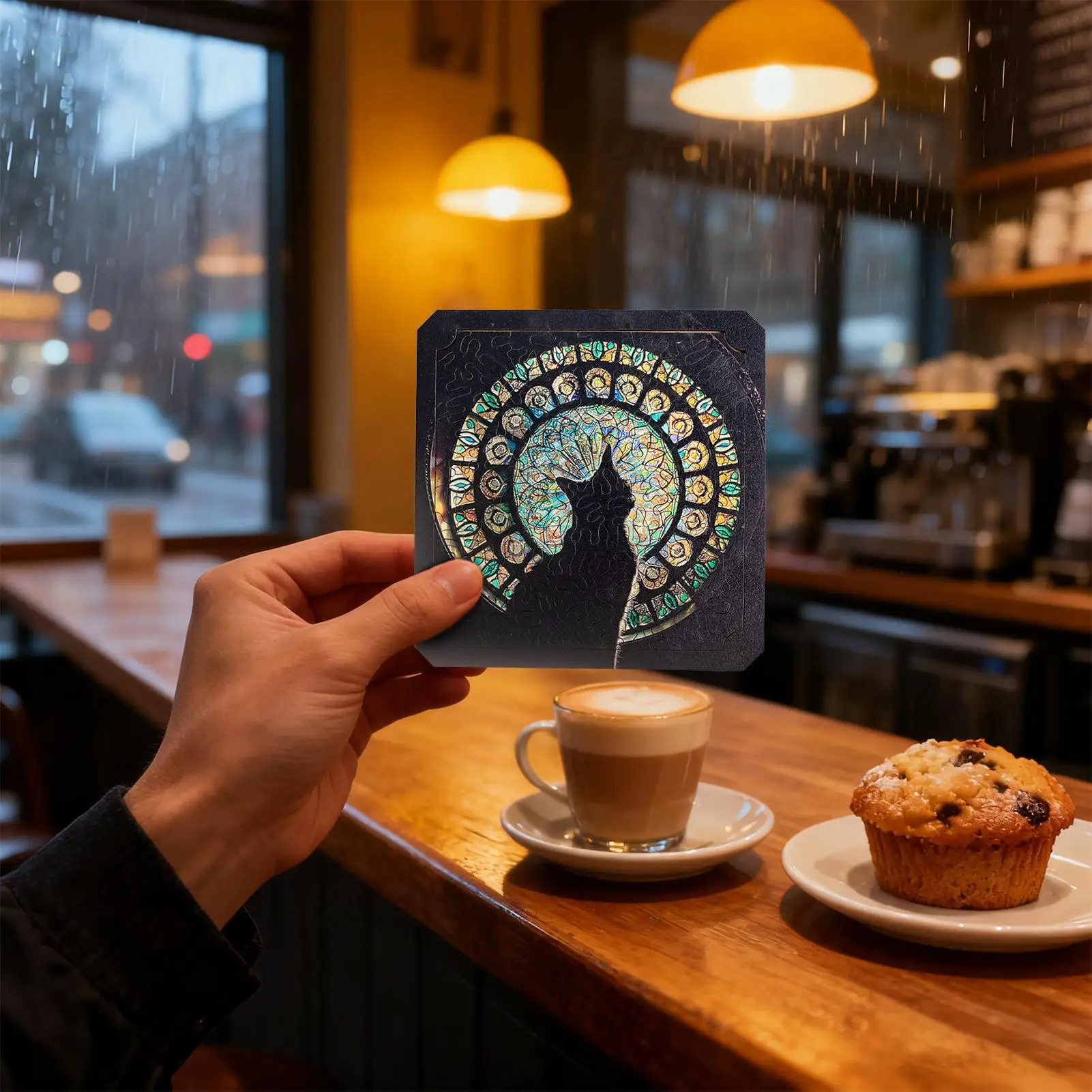 القط لغز جدار خشبي الفن القط الكنيسة غامرة الحيوانات الأليفة لغز ألعاب تعليمية لعشاق غرفة المعيشة طاولة غرفة النوم مكتب بار