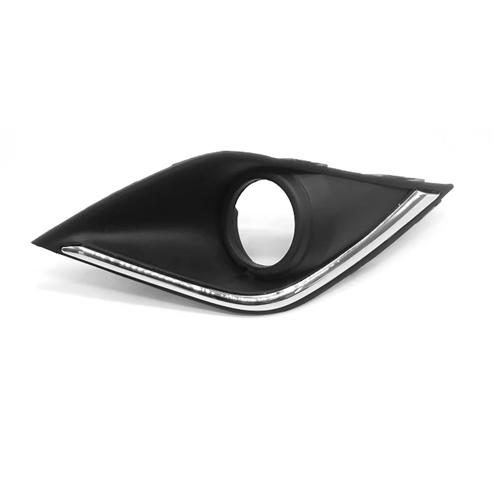 For Mitsubishi Outlander 2016-2021 Front Bumper Fog Light Bezel Cover Shell Lamp Frame with Chrome Trim 6400G482 6400G481