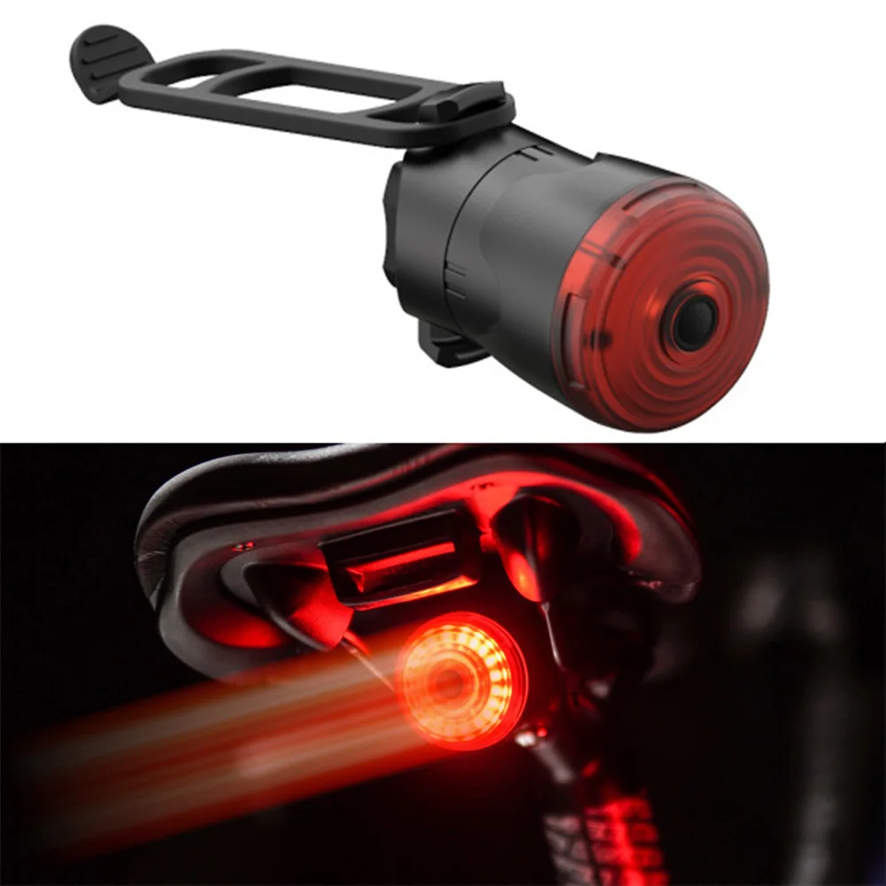 

For Cycling Safety Smart Bike Light Bicycle Tail Light Night Cycling Bright Bicycle Tail Light ABS Material Compact Size