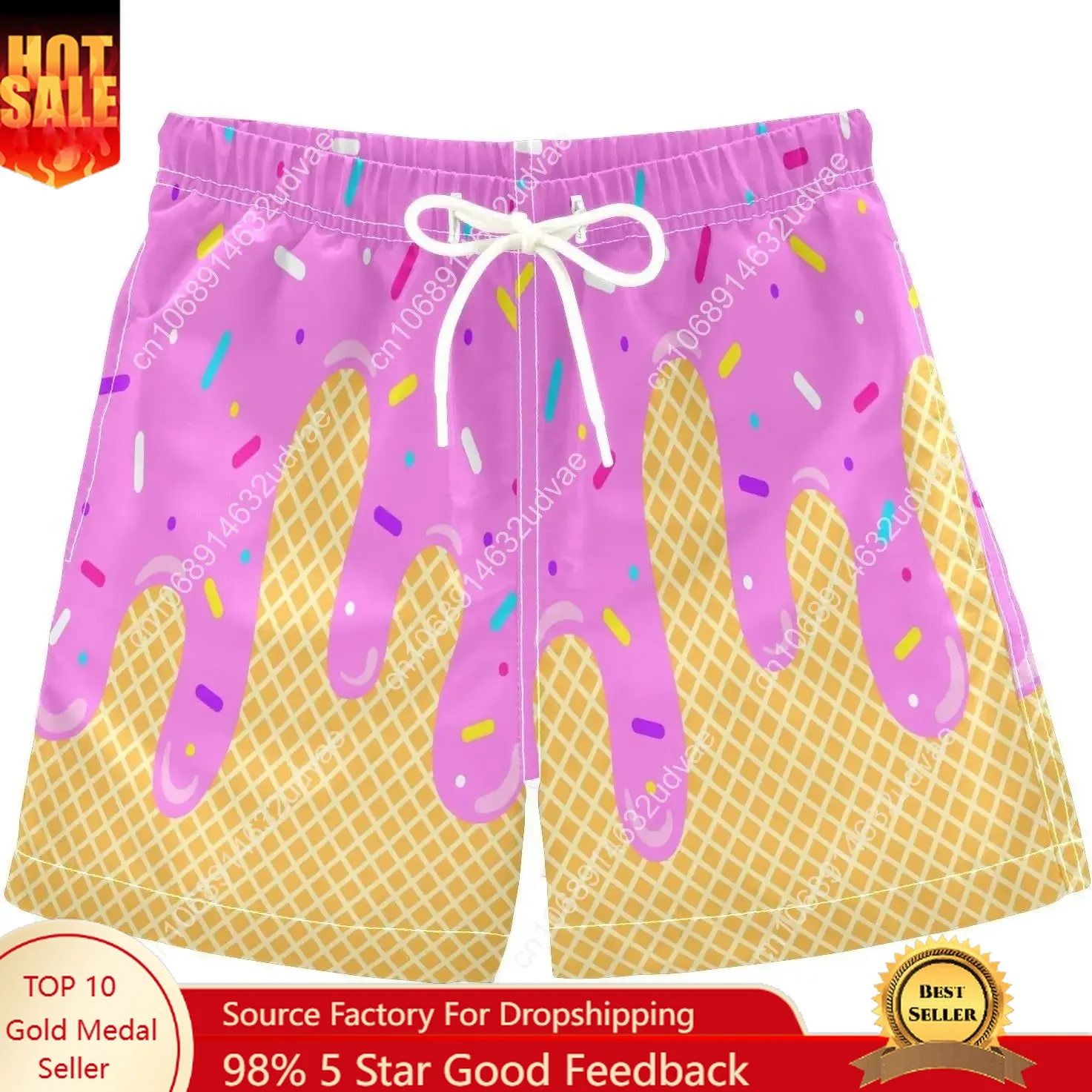 

Ice Cream Boy Swim Trunks Waffle Or Cone Quick Dry Bathing Suit Swimsuit,Toddler Beach Board Shorts 2-16Years