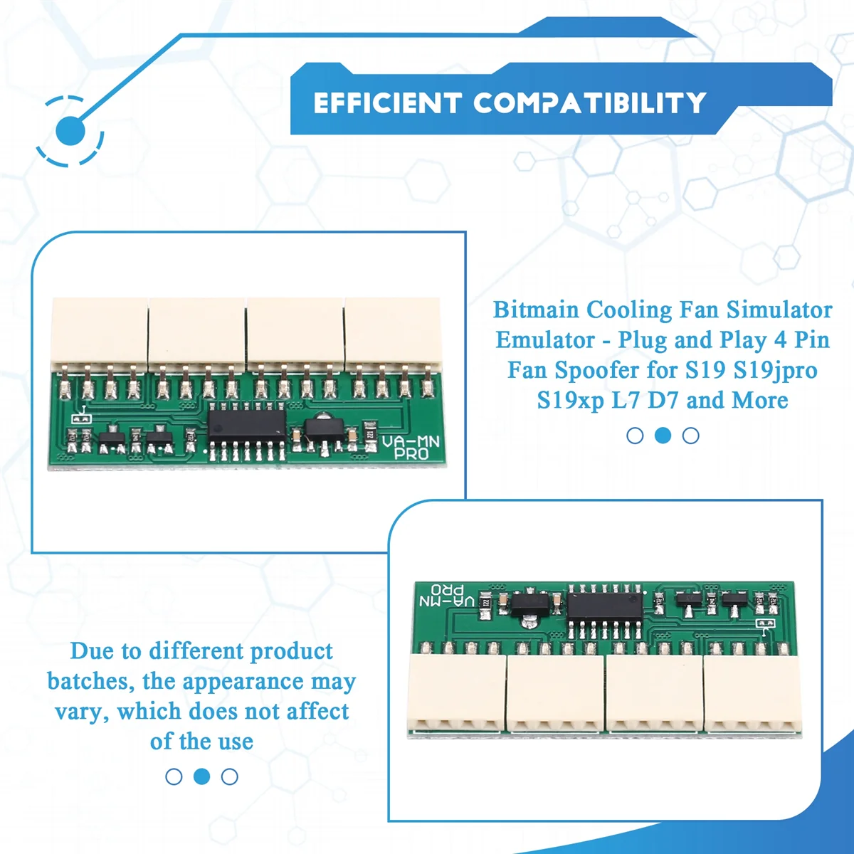 

2025-3C Bitmain Cooling Fan Simulator Emulator - Plug and Play 4 Pin Fan Spoofer for Antminer S19 S19jpro S19xp L7 D7 and More