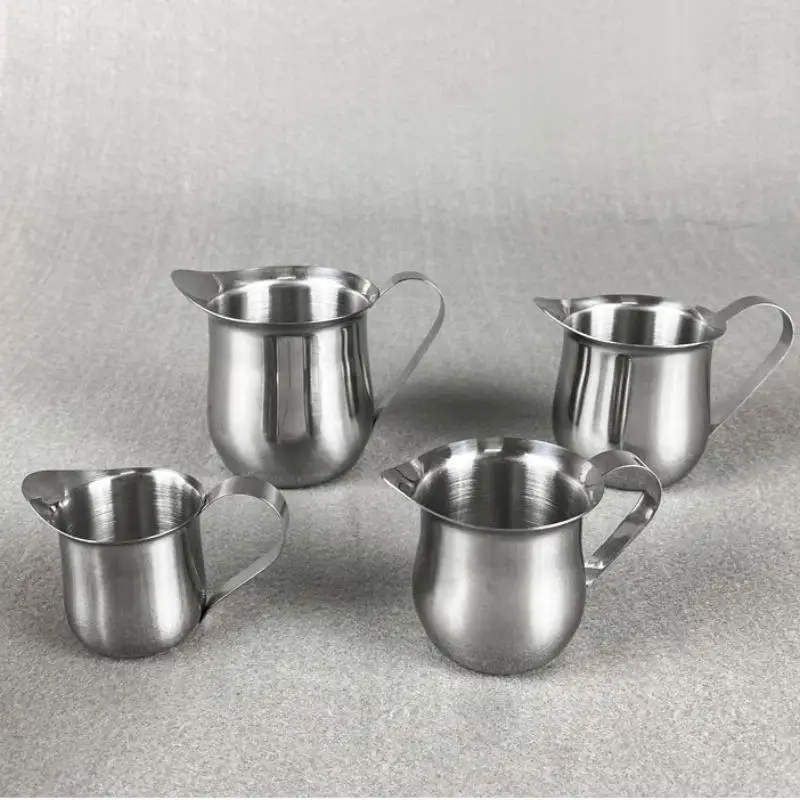 Stainless Steel Coffee Milk Frothing Pitcher Pointed Spout Latte Art Jug For Espresso Coffee Making Home Barista Use