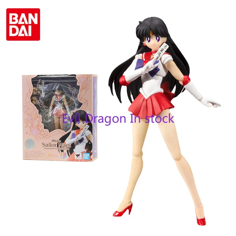 

Bandai Sailor Moon Figure SHF Hino Rei Mars Joint Action Genuine Anime Figure Model Action Toy Figure Toys for Children