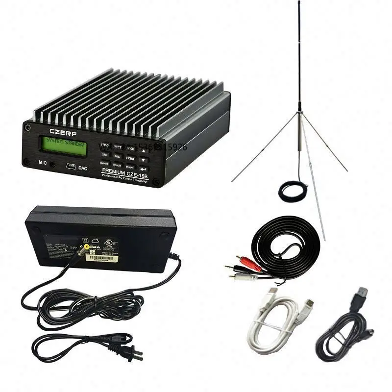 

0W-15W CZE-15B FM Transmitter Car Theater Conference System Radio