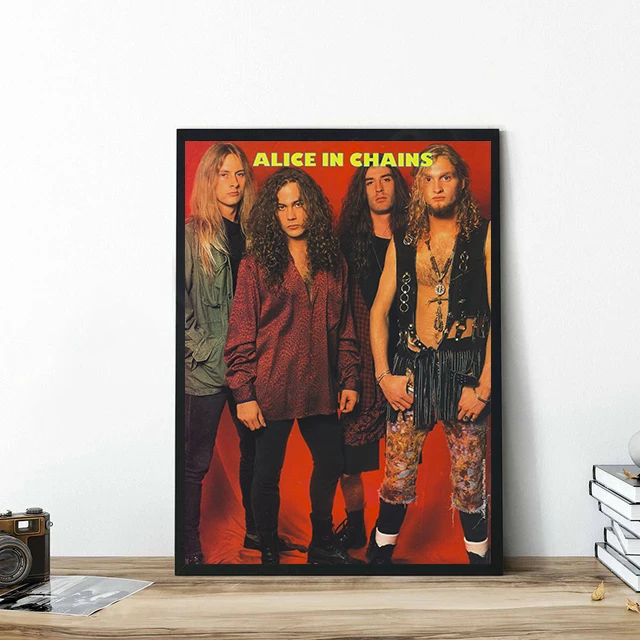 روك باند المغني أليس في سلاسل صورة ألبوم الموسيقى المشارك حائط لوح رسم الفن صور غرفة المنزل نادي ديكور هدية