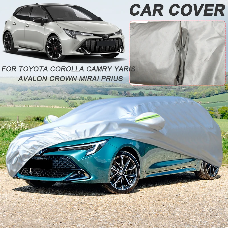 

210T полиэстеровый водонепроницаемый автомобильный чехол для Toyota Avalon Camry Crown Marai Prius Yaris Cross Vios Corolla Cross Hatchback Sedan Wagon