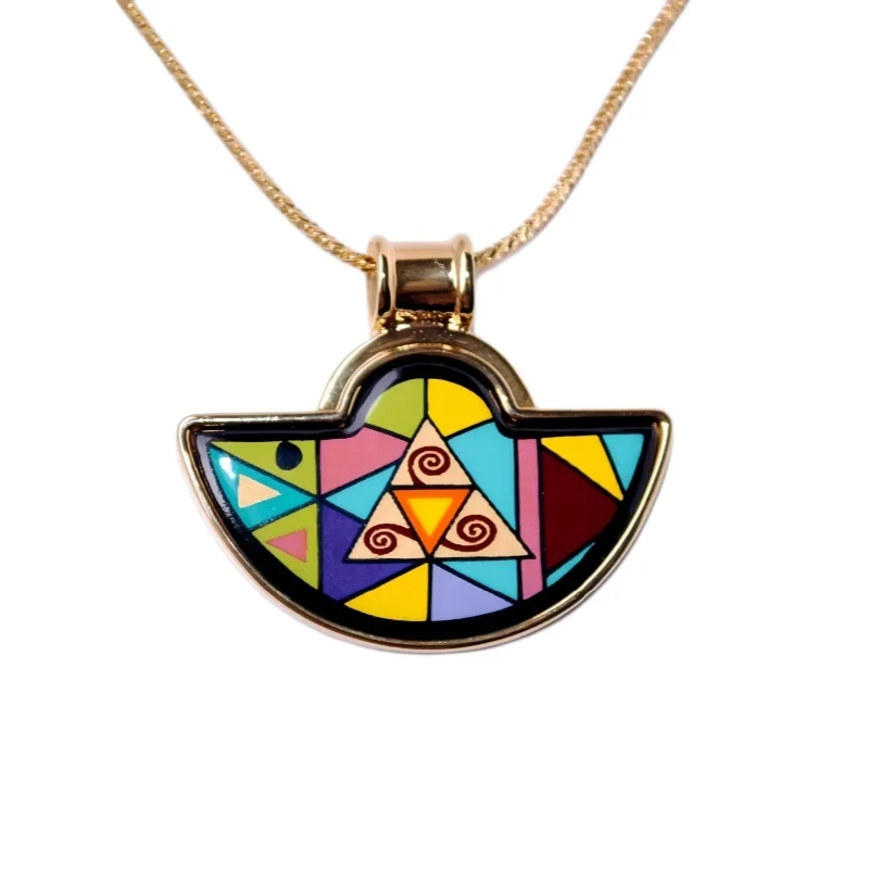 BOCAI New Cloisonne Enamel Necklaces and Pendants Ethnic Style Pattern Charms Trendy Fine Choice Jewelry Wholesale