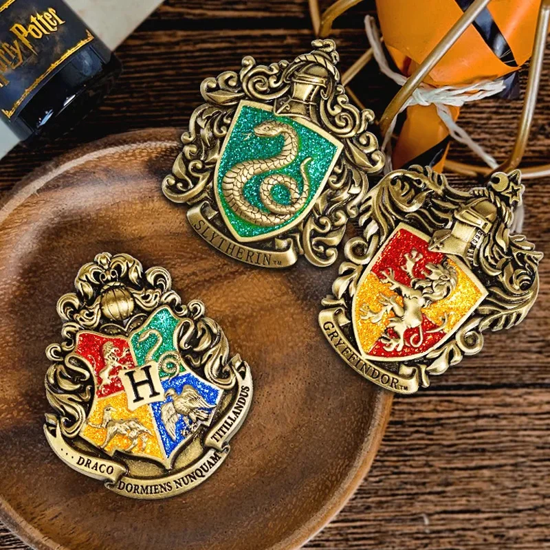 Harry Potter Metal Brooch Hogwarts College Enamel Pin Cosplay Party Prop for Men Women Sweaters Bags Decorations