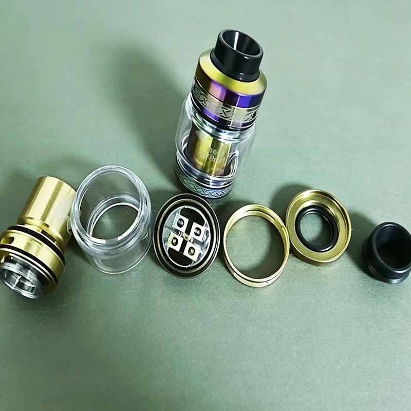 Dead Rabbit V2 RTA Yeniden Yapılandırılabilir Tank 2ml/5ml Y-Tipi Güverte Açılır-Doldurulabilir Dolum Sistemi Üstten Hava Akışlı Dekoratif Yedek Parçalar Dahildir