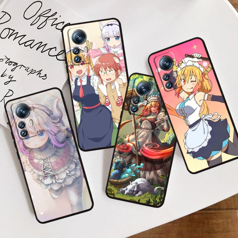 Kobayashis Dragon Maid para Xiaomi Mi 14 13T 13 12T 12 11T 11i 11 10T 10 Pro Lite Ultra 5G, funda negra para teléfono