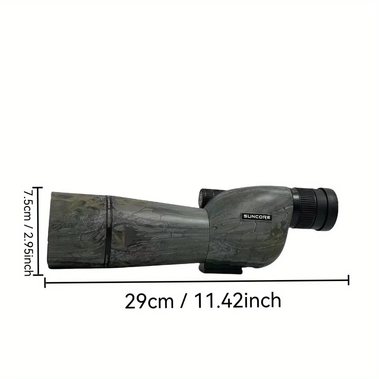 Telescopio Terrestre Profesional SUNCORE para Observación de Aves - Revestimiento FMC, Telescopio con Colores Mixtos, Trípode Metálico de 30 cm