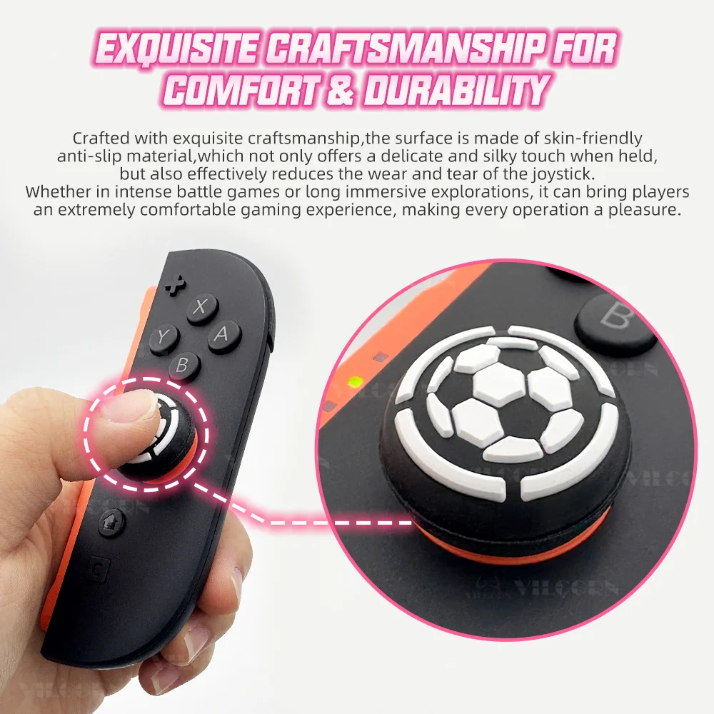 4PCS Analog Joystick Thumb-Stick Grip Caps Für Schalter 2 Joycon Kappe Silikon Gummi Joystick Kappe Protektoren Für PS5 PS4 XBOX – Detail 5