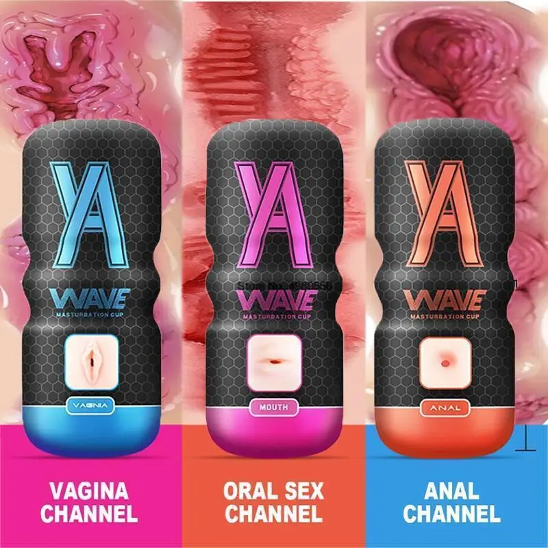 Artificial Realistic Sexy Vagina Anal Adult  Goods Rubber Real Pussy Male Masturbator Vaginal Sex Toys For Men Masturbation