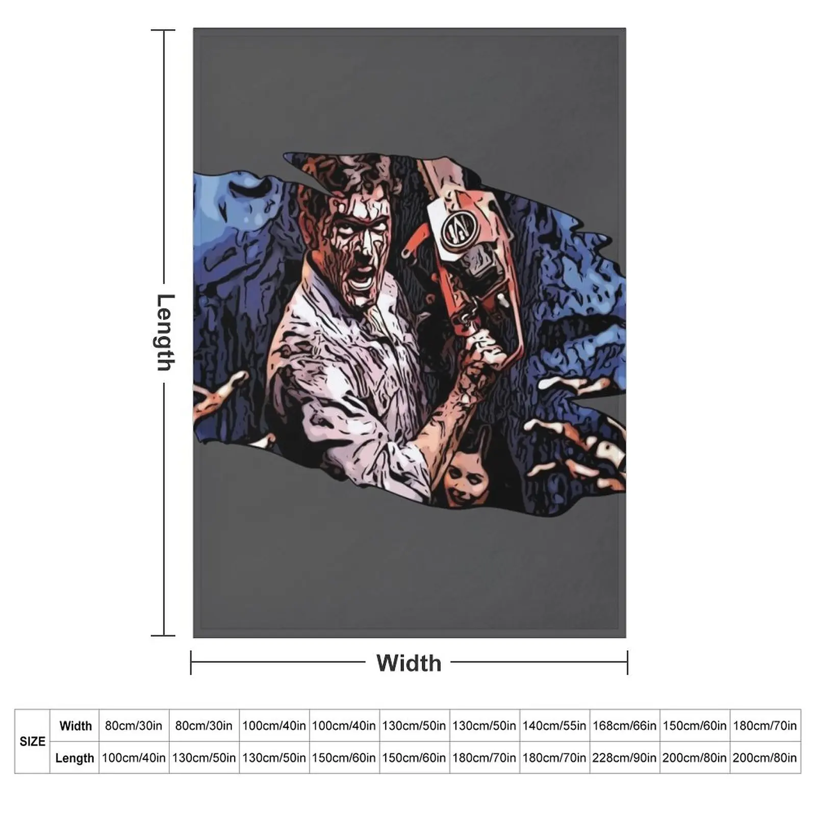 Ash Army of Darkness Throw Blanket couch cozy soft plush fuzzy picnic outdoor blanket