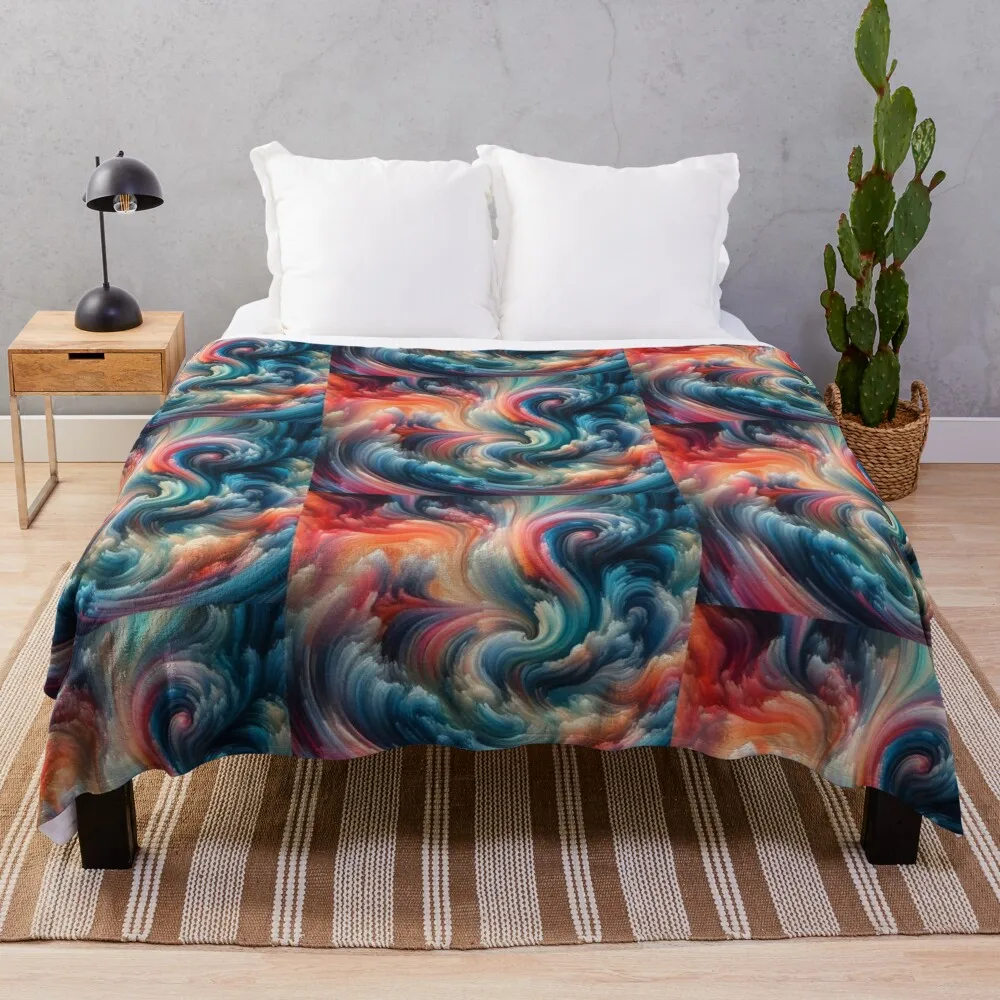 Great wander lust abstract design  Throw Blanket Furry Camping Beach Blankets