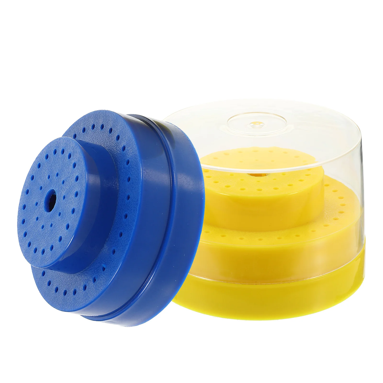 

2 шт., держатель для сверл для ногтей, пластиковая подставка для хранения на 60 отверстий для использования в салоне «сделай сам», организованная стойка, держатель для сверл для ногтей