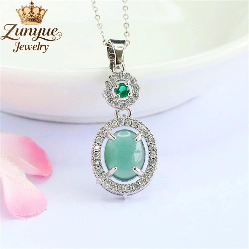 

Silver Inlaid Natural Blue Water Jade Egg Surface Pendant Exquisite Charms Elegant Luxury Quality Jewelry Fashion Jewelry Gift