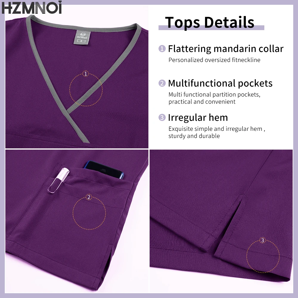 Uniforme médico para mujeres y hombres, traje médico quirúrgico, Tops y pantalones, accesorios para enfermeras, disfraz de médico de Hospital para mujeres