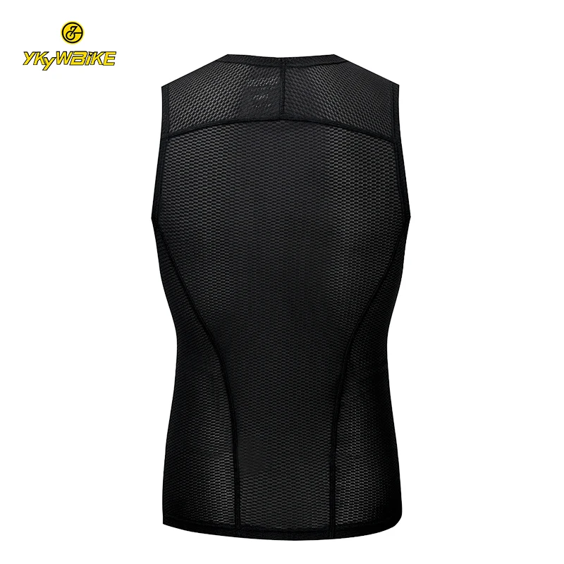YKYW Sleeveless Men Summer Cycling Jersey Bicycle Vest Black White Mesh Underwear Mtb Road Bike Base Layers Sports Gym Clothing