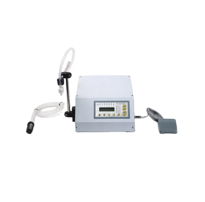GFK-160 Semi-Automatic High Precision Digital Control Liquid Beverage Oil Milk Water Bottle Filling Machine