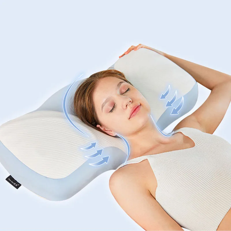 2026 Neues Ergonomisches Memory-Schaum-Kissen Zweifarbiges Nackenschutz-Kissen mit Langsam Rückfederndem Kern für Gemütlichen Schlaf Ohne Verformung
