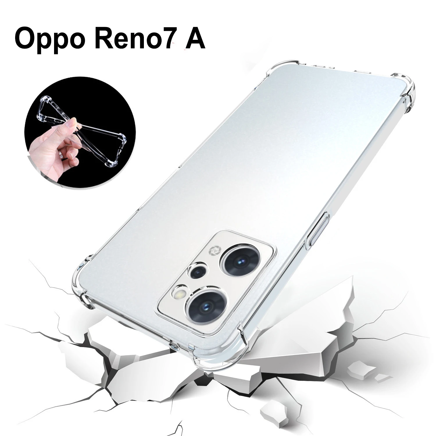 Oppo Reno7 A CPH2353 Case Air Cushion Shockproof Clear Airbag Silicone Bumper TPU Back Cover Soft Phone Case for Oppo Reno 7A