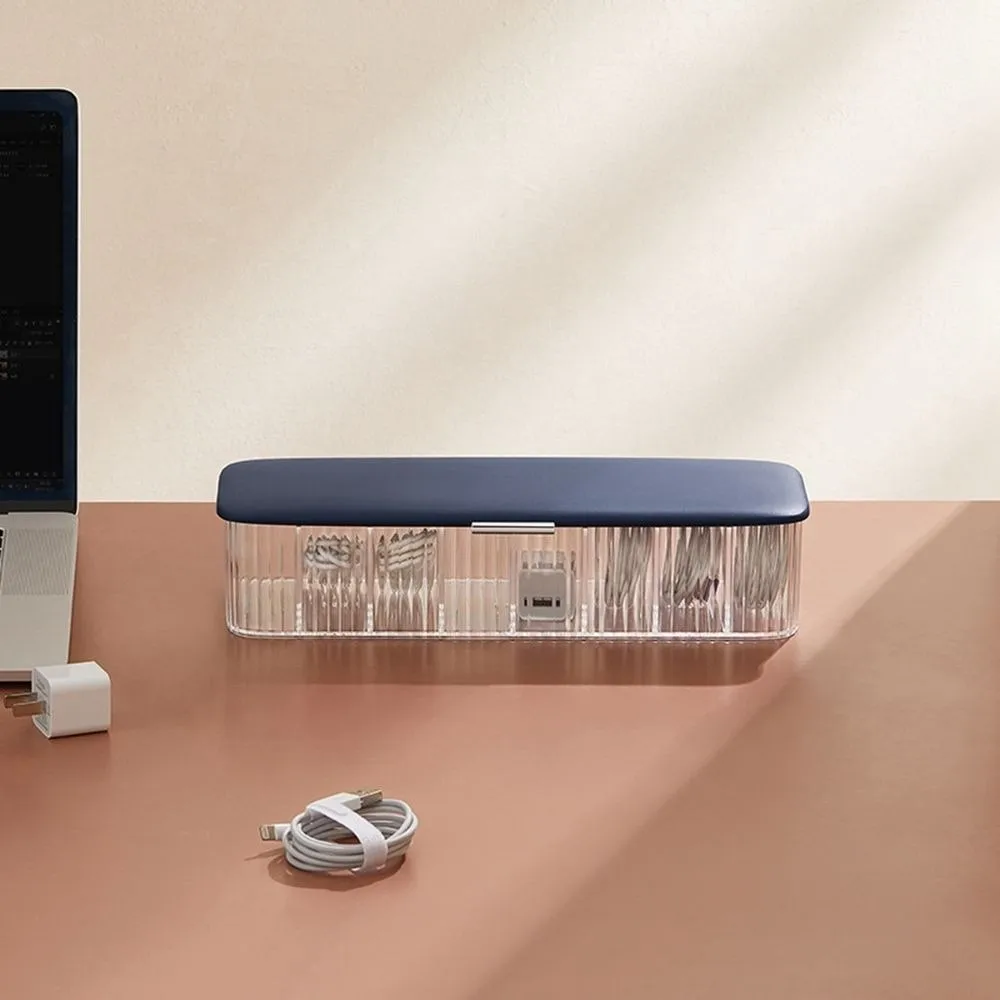 

Cell Phone Charging Cable Charging Cable Storage Box Jewelry Storage Cosmetic Container Nail Art Display Case Rectangular